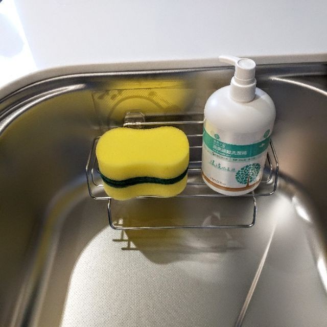 [熊好貼國際]洗碗精抹布架 台灣製造 304不鏽鋼 海綿抹布架收納神器廚房壁掛水槽置物架家用洗潔精置物架無痕掛勾, , large