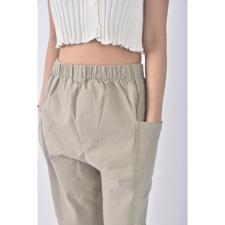 (S) the pick高腰寬鬆綠色長褲二手衣, , large