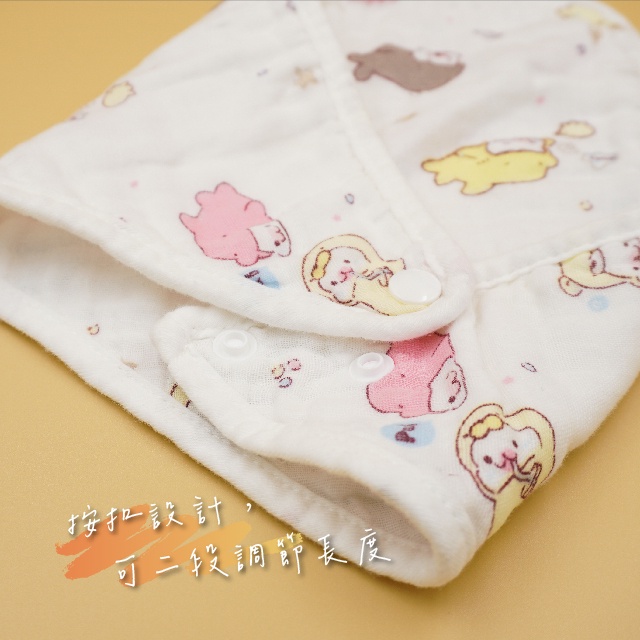 [Kaimei Cotton Industry] 12 in the group, random and excellent 6-layer yarn triangular saliva napkin, pure cotton double-button saliva napkin/dining napkin, , large