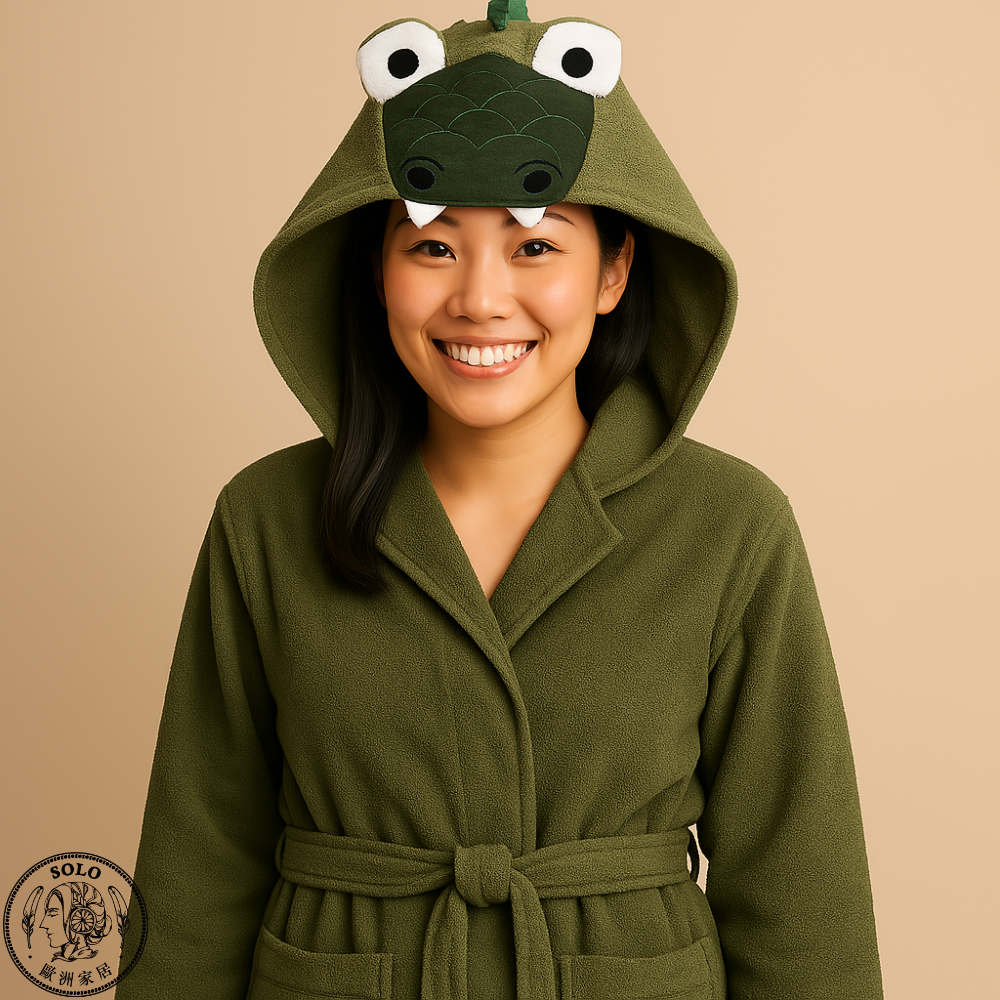 【SOLO Vintage】Bathrobe Crocodile Green S, , large