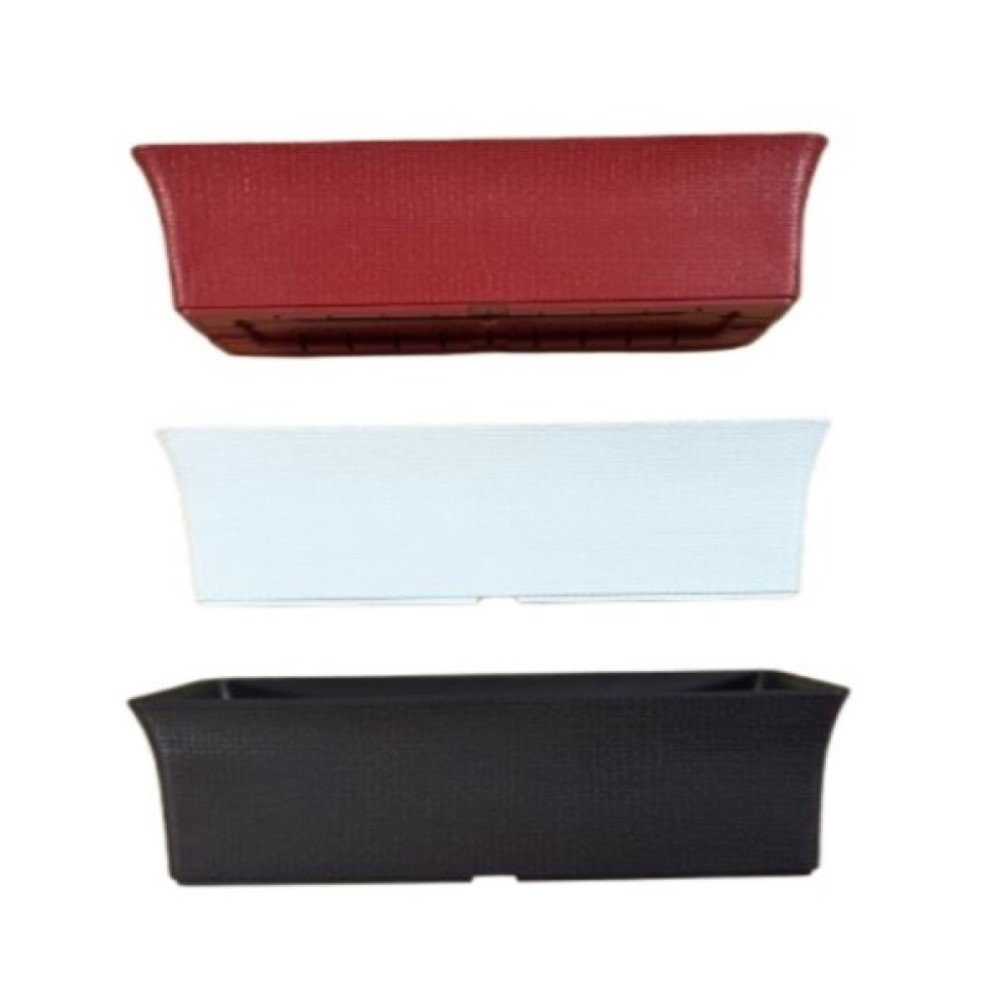 【向花緣】40公分長形花槽、長方盆(不含底盤) - 白色, , large