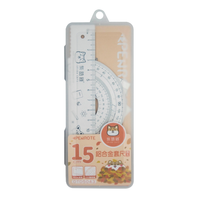 【PENROTE 筆樂】柴語錄15cm鋁合金4入套尺 橘, , large
