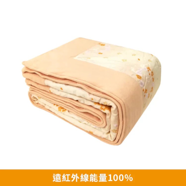 【卓瑩光波】奈米遠紅外線 櫻花橘暖心三件組 毯被套＋刷毛枕套×2＋專用被胎｜秋冬雙人加厚款 6×7呎, , large