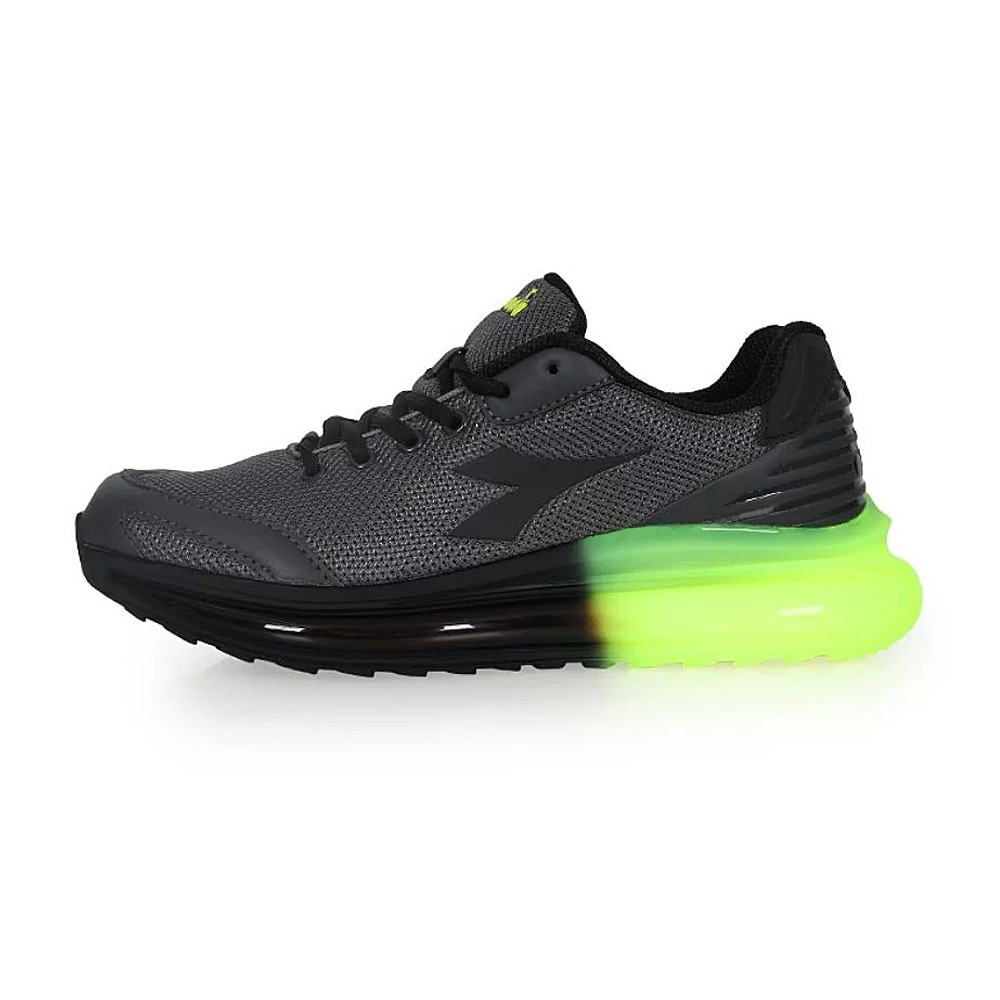 DIADORA迪亞多那 專業避震慢跑鞋 男運動鞋 男鞋 寬楦 透氣 舒適 保護後跟 吸衝 反彈 反光 黑藍銀 灰黑綠, , large