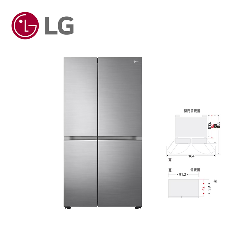 LG GR-B734SV對開冰箱, , large