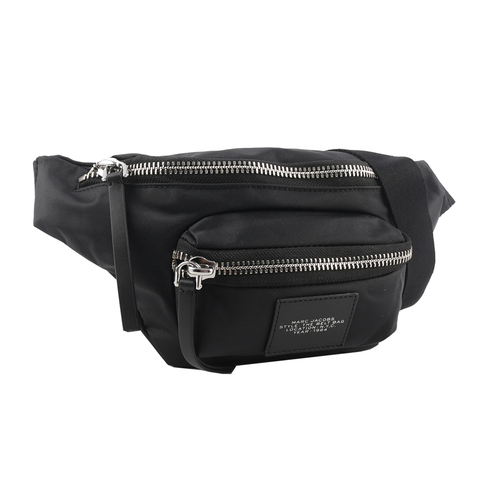 MARC JACOBS The Biker 雙拉鍊尼龍腰包/黑色, , large