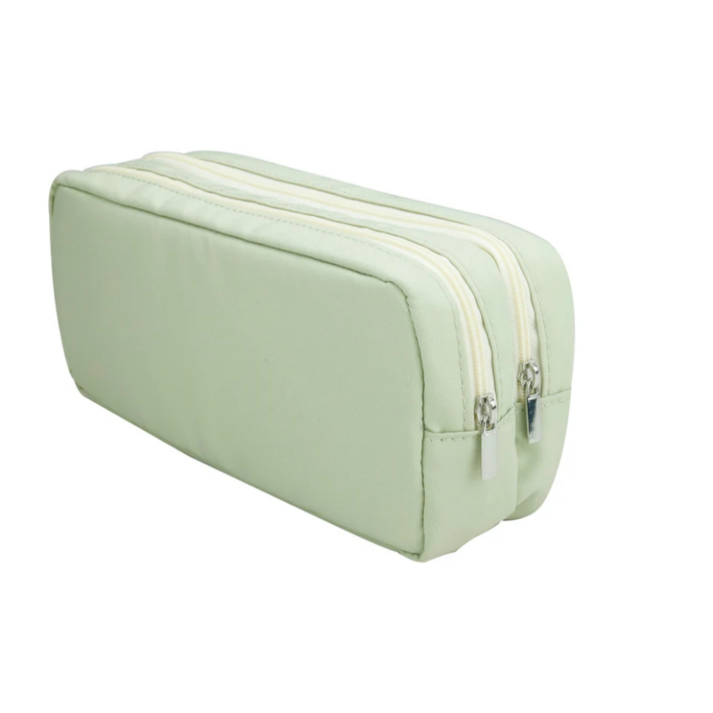 力大牌ABEL 柔彩三層大容量筆袋(08701) 綠/粉蜜藕粉, , large