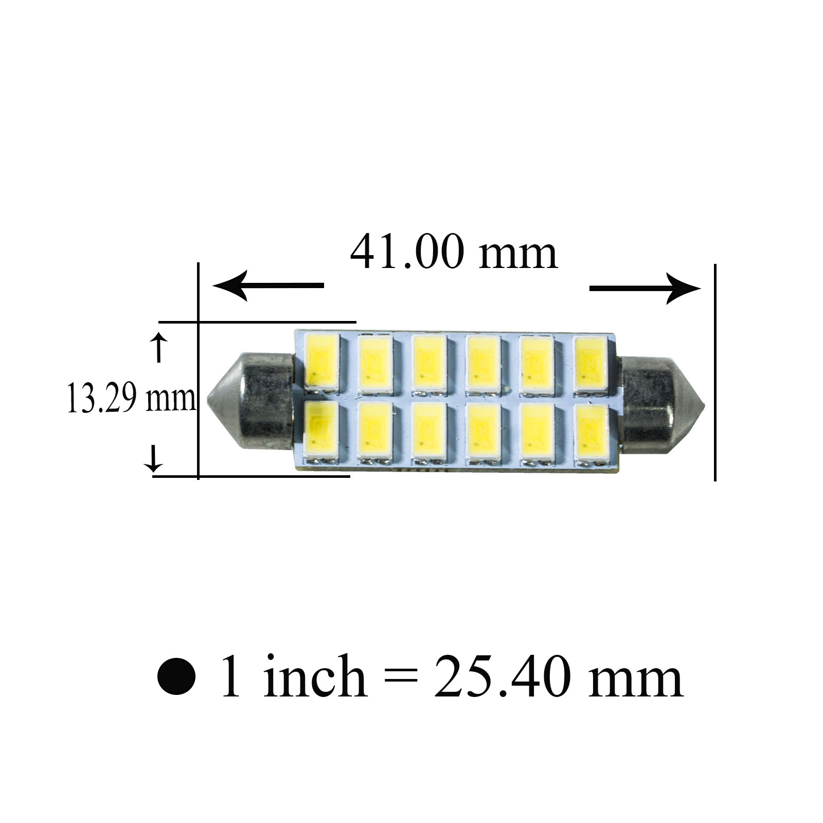 [PA LED] 雙尖41MM 12晶 5630 LED 室內燈 閱讀燈 化妝燈 牌照燈 行李箱燈 白光, , large