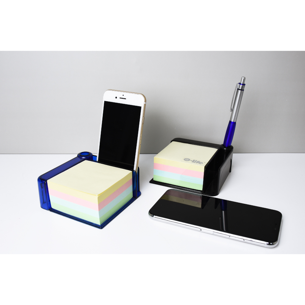 【O-Life】400-sheet colorful notepad - black, , large