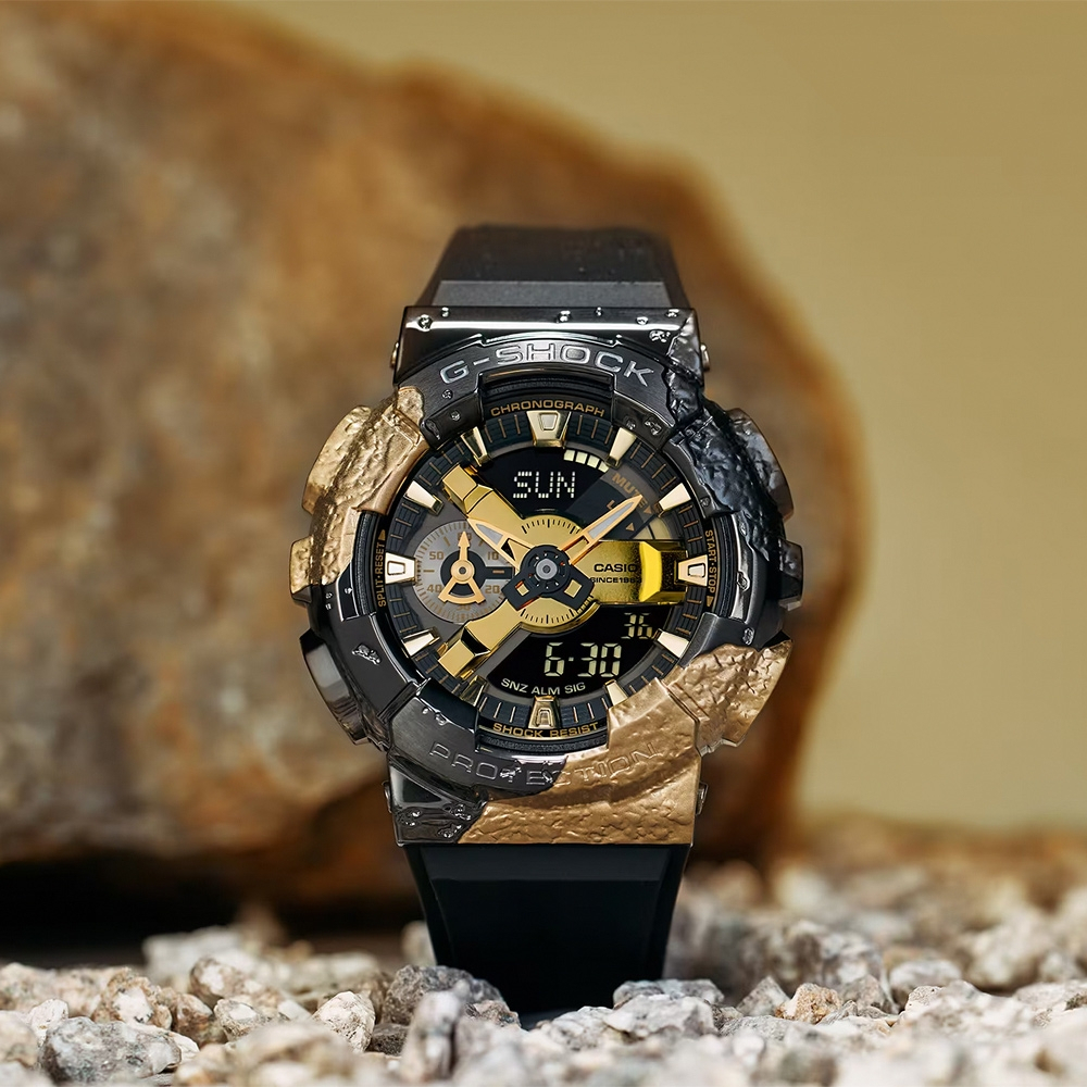 CASIO 卡西歐 G-SHOCK 40 週年探險家之石系列 雙顯手錶 GM-114GEM-1A9, , large