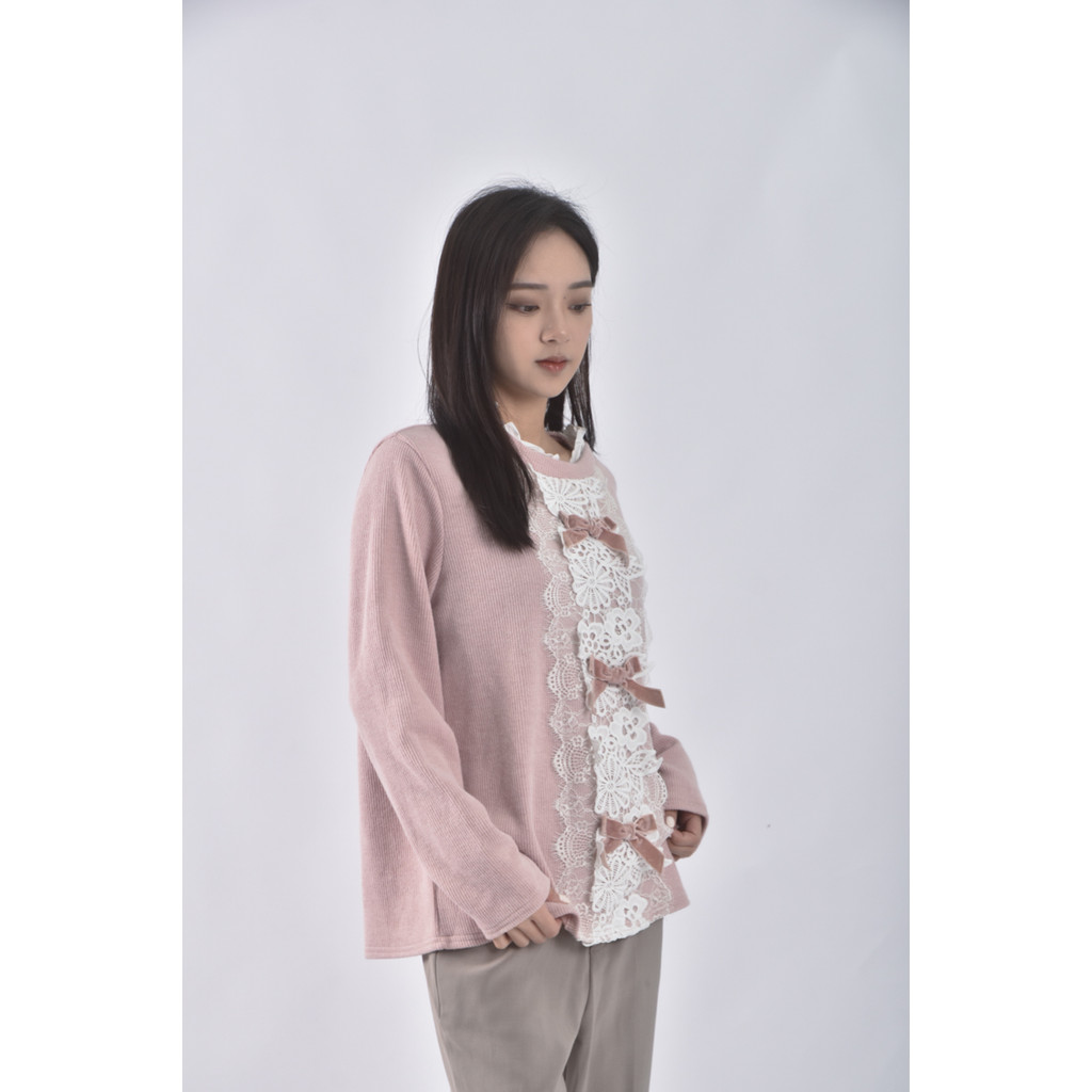 (L) moolbyoungzari韓牌少女粉色長袖上衣二手衣, , large