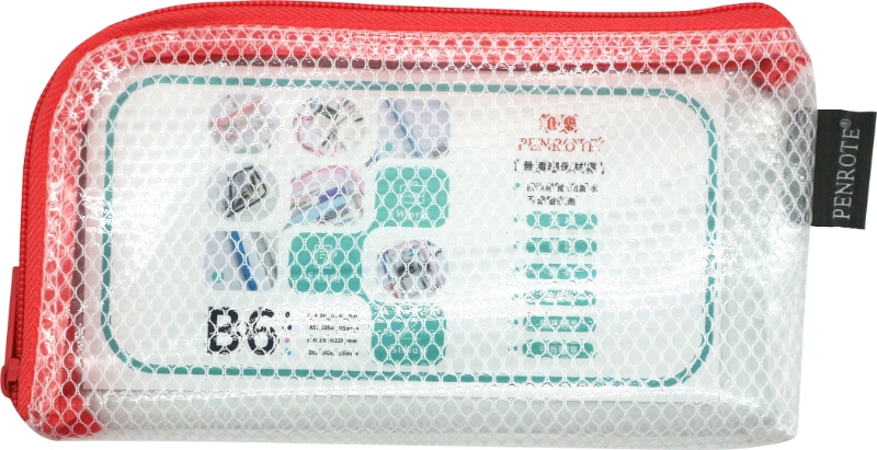 B6 EVA L-Shaped Eco Mesh Storage Bag &ndash; Pink, , large