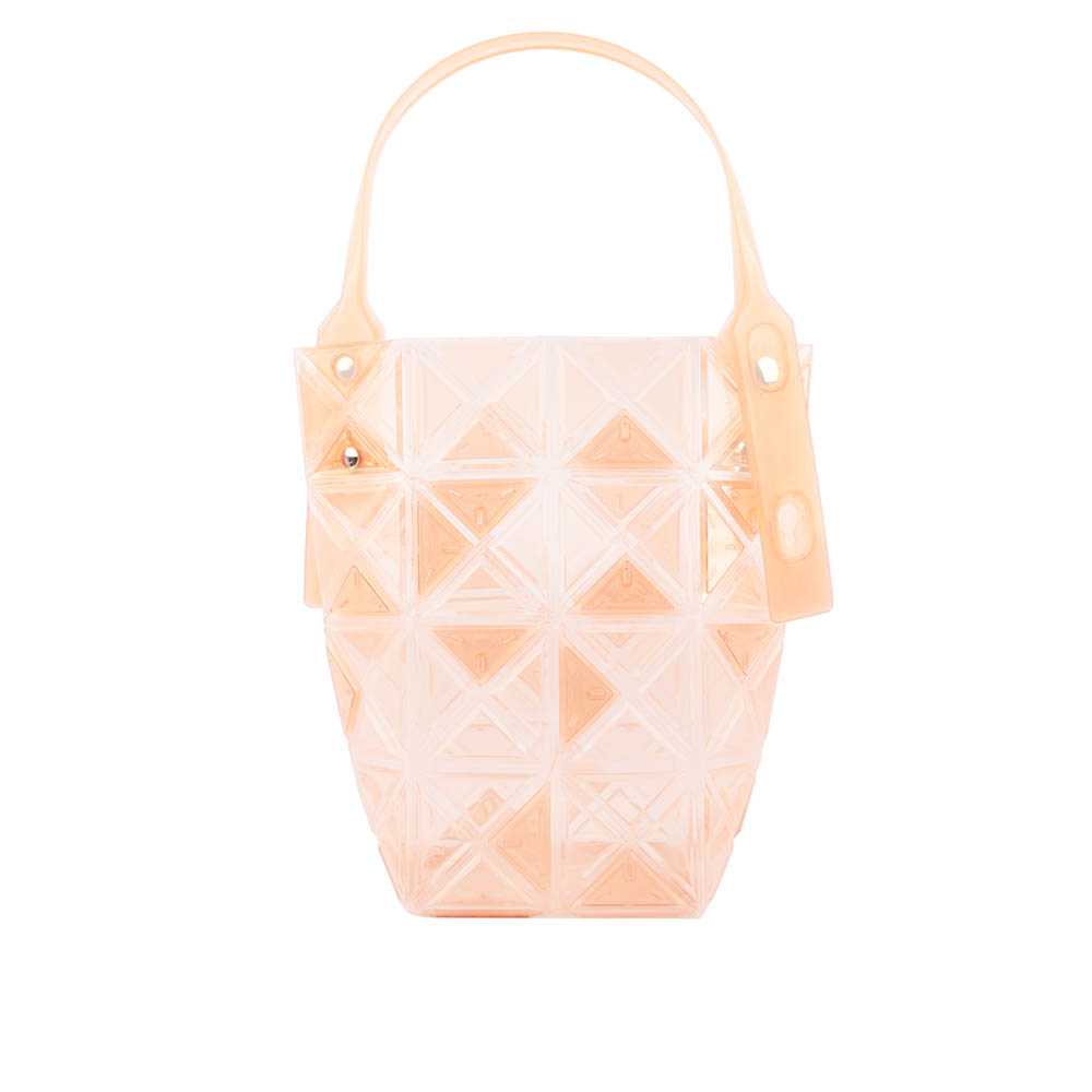 ISSEY MIYAKE BAO BAO DAZZLE 4X4 透明果凍手提包/珊瑚橘, , large