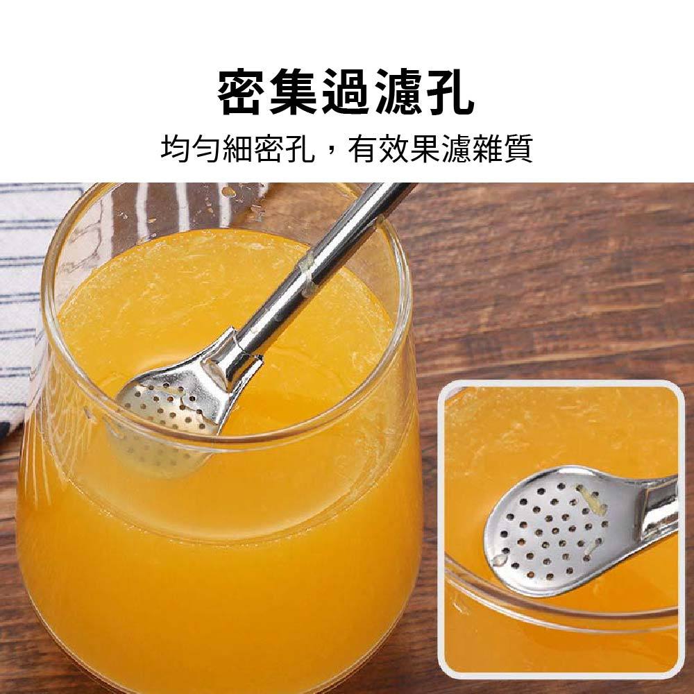 304不鏽鋼 吸管勺 環保吸管 過濾吸管勺 不鏽鋼吸管【Ho覓好物】304不銹鋼 勺子 咖啡攪拌勺 YHX2160, , large