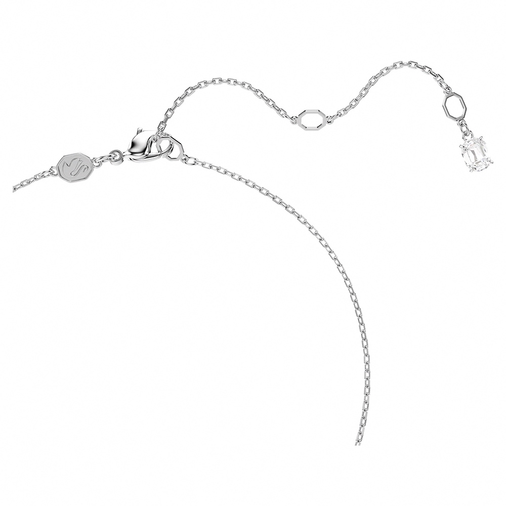 SWAROVSKI 施華洛世奇 Swan 天鵝優雅律動 白色水晶項鍊(5732412), , large