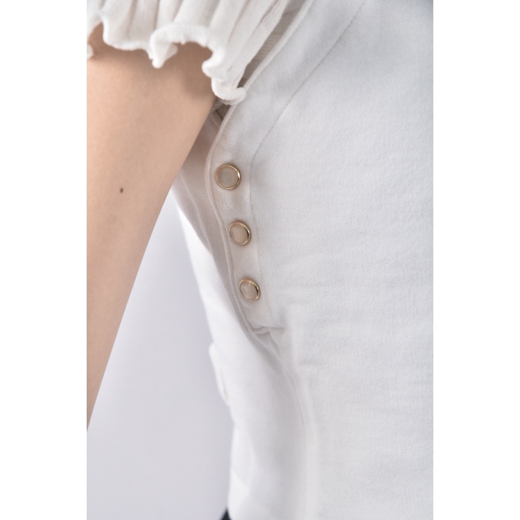 (S) agnes b質感棉質純棉白色外套二手衣, , large