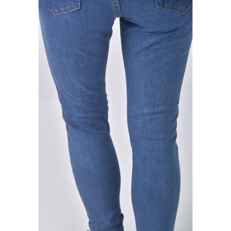 (S) pazzo丹寧牛仔質感棉質藍色長褲二手衣, , large