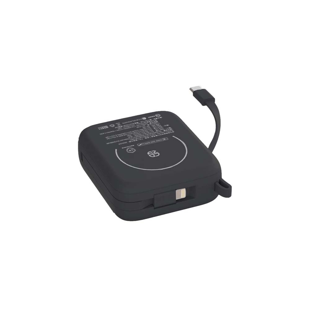 【sansuijibau】COZY H20 SSB Mini Solid Magnetic Power Bank (Carry-on Approved) 10000mAh - Black, , large