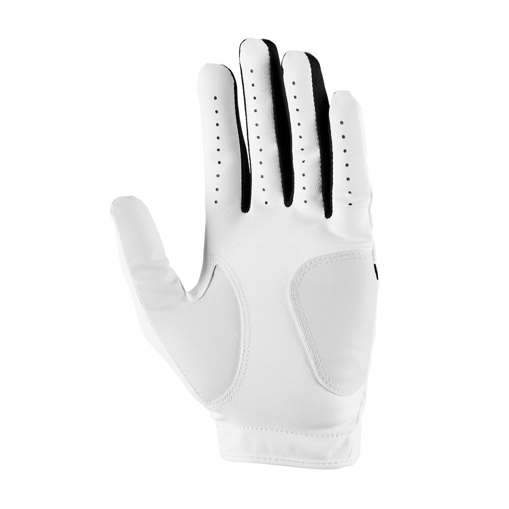 NIKE W DURA FEEL X GG 女子高爾夫手套(左手) 單入裝 合成皮 耐用 彈力 舒適 抓地力 手感 白黑, , large