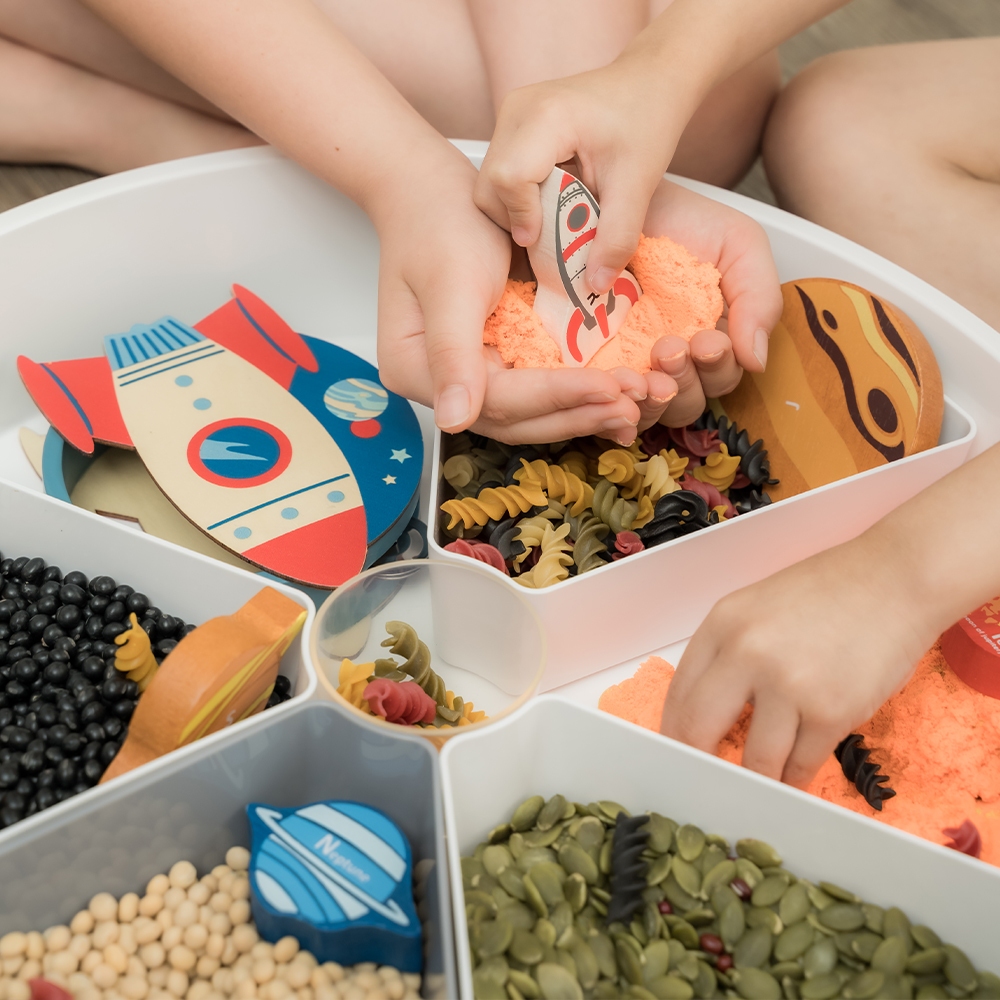 GOOGOOGAGA X WOOHOO 開放式統感遊戲創造盆/感官盆-白蓋, , large