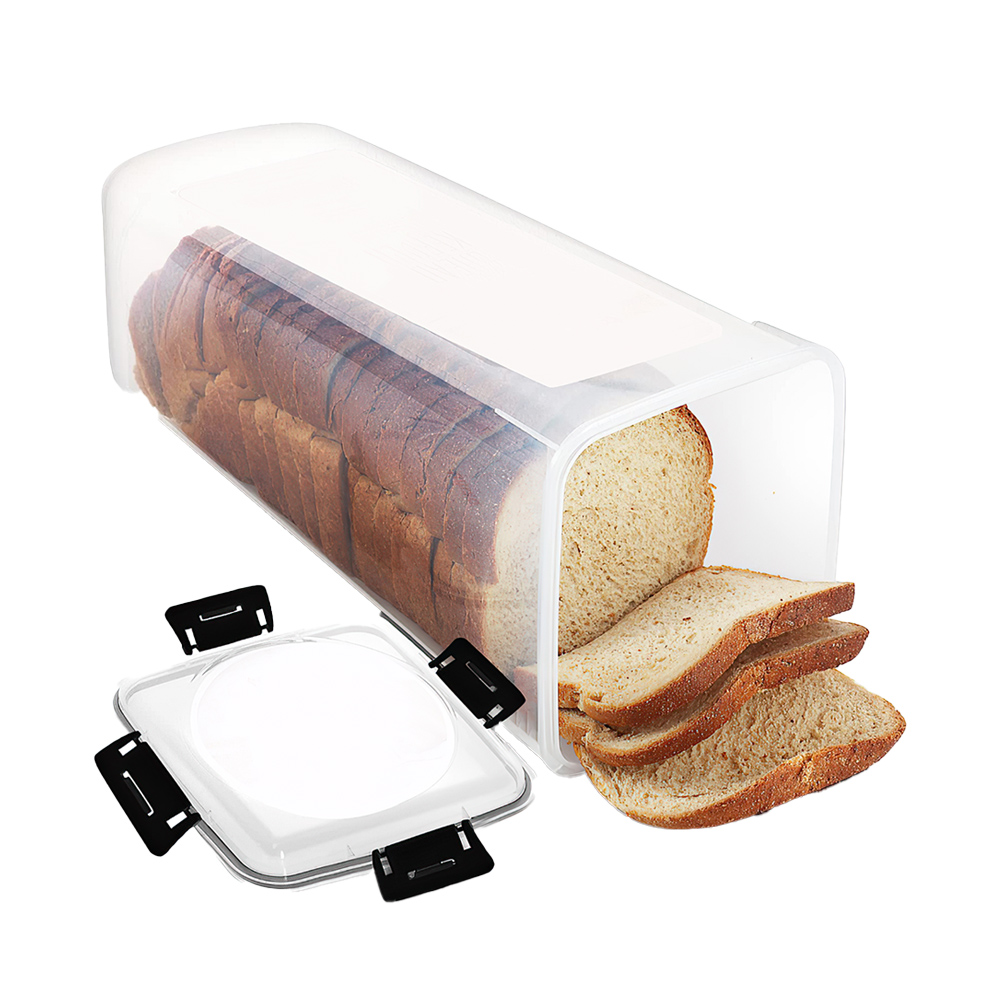 【上手家居】吐司盒 透明(密封罐/密封盒/麵包收納盒/保鮮盒/冰箱收納), , large