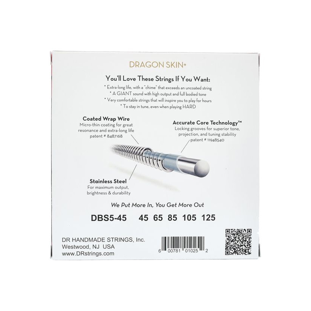 DR DRXB-DBS5-45 五弦貝斯套弦 45-125【敦煌樂器】, , large