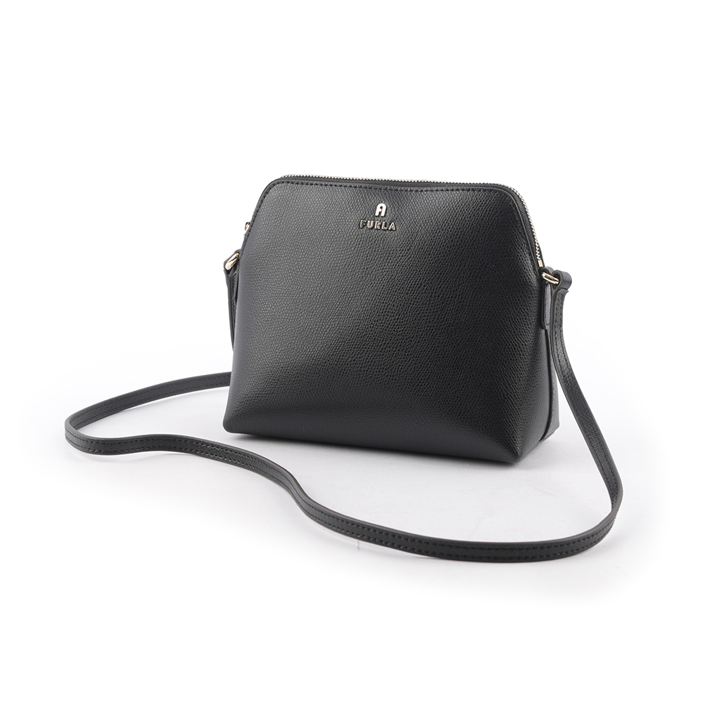 FURLA Camelia 雙色附小袋迷你斜背包/黑色/芭蕾粉, , large