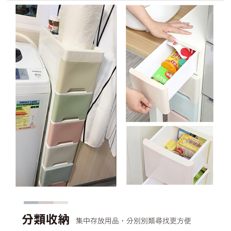 STYLE格調｜繽紛馬卡龍色系隙縫收納櫃(升級置物頂板)【WW-0181】收納櫃 隙縫櫃 廚房收納 衛浴收納【現貨供應】, , large