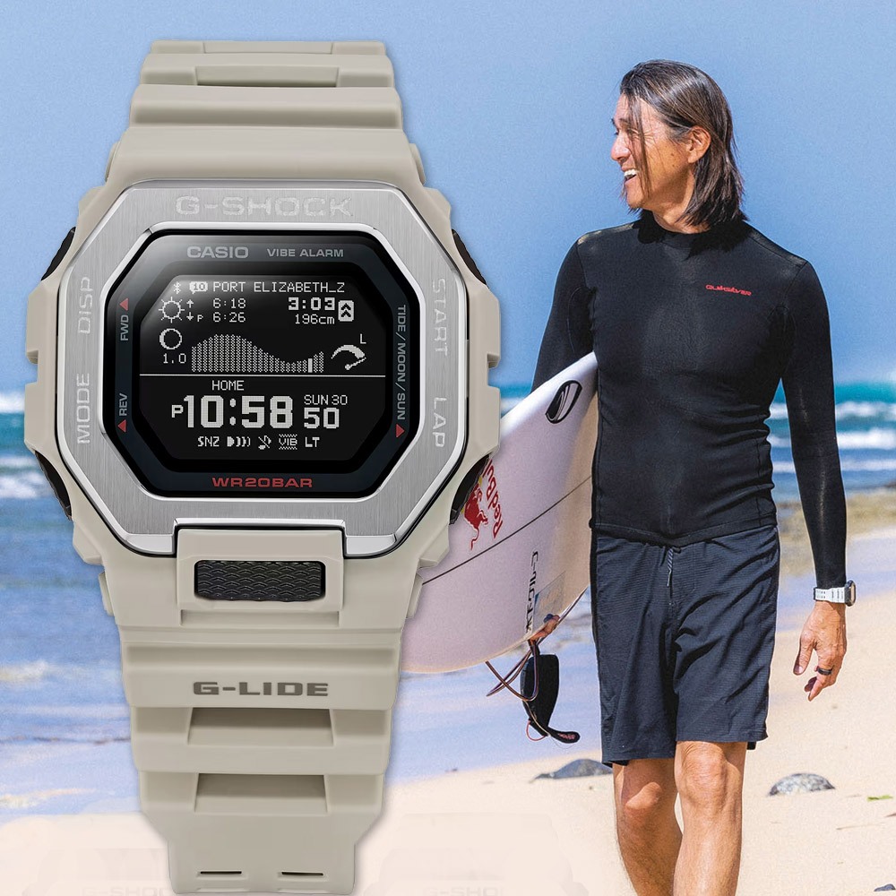 CASIO 卡西歐 G-SHOCK 衝浪運動藍芽手錶 GBX-100-8, , large