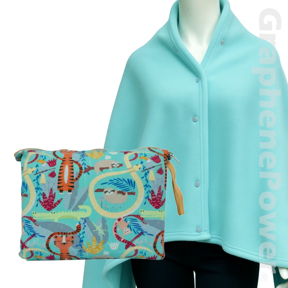 Graphene Dual-Use Shawl Blanket, , large