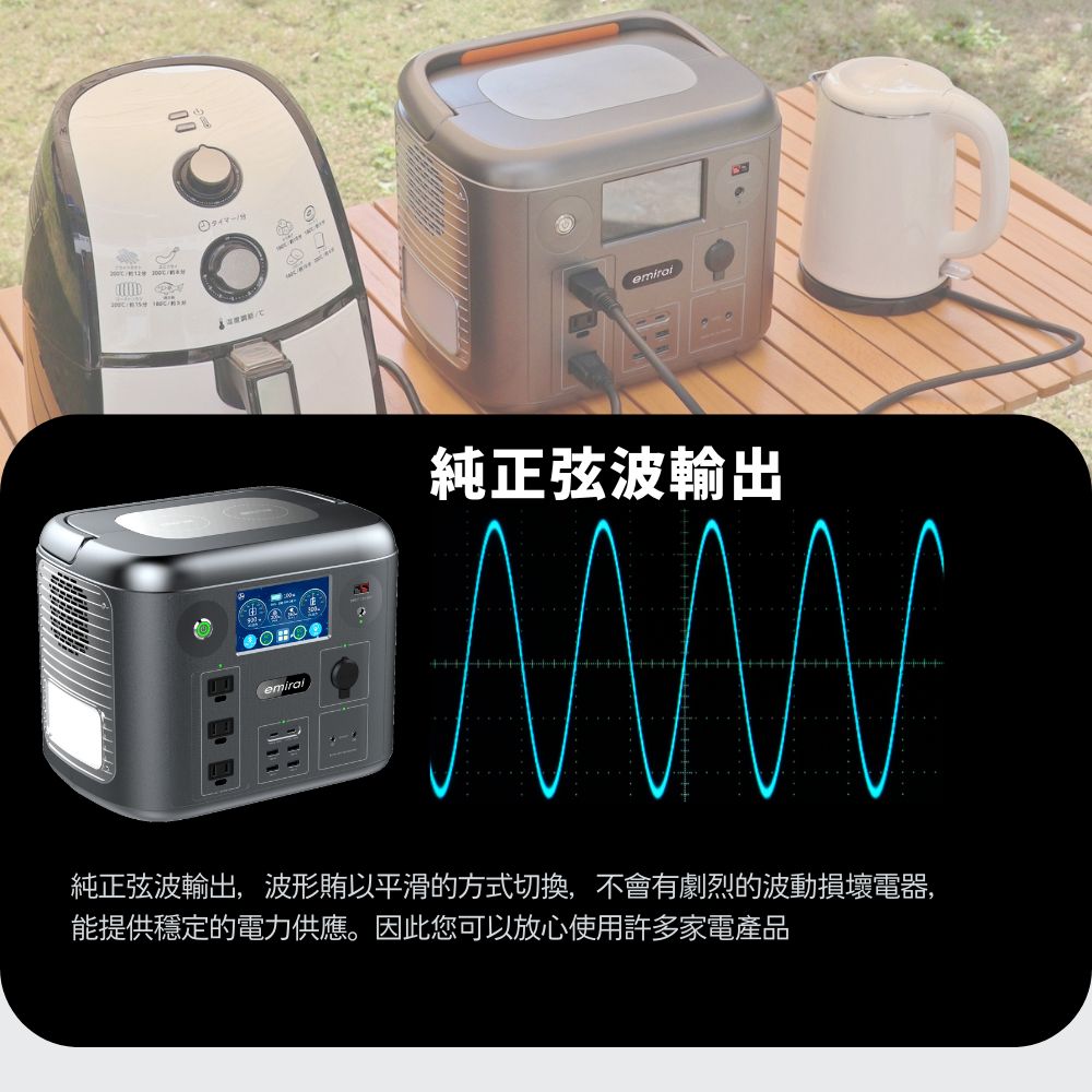 [emirai] EMR1500 Next-Gen Portable Power Station - Space Gray, , large