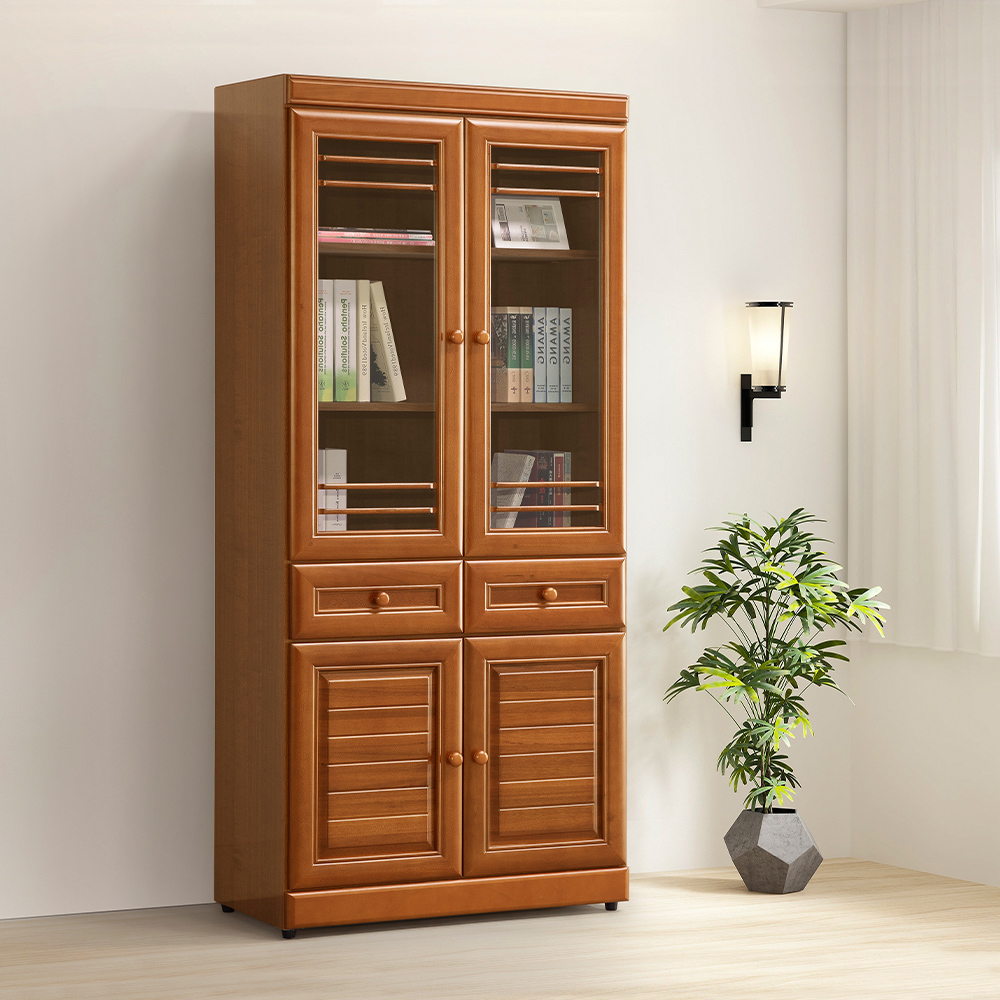【唯熙傢俱】奧莉薇樟木色2.7尺書櫃, , large