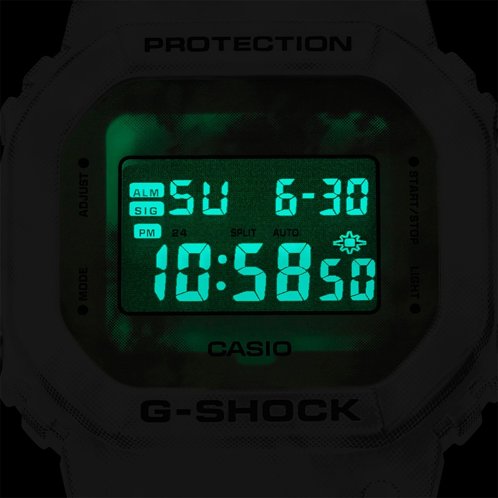 CASIO 卡西歐 G-SHOCK 冬季森林 雪地迷彩手錶 DW-5600GC-7, , large