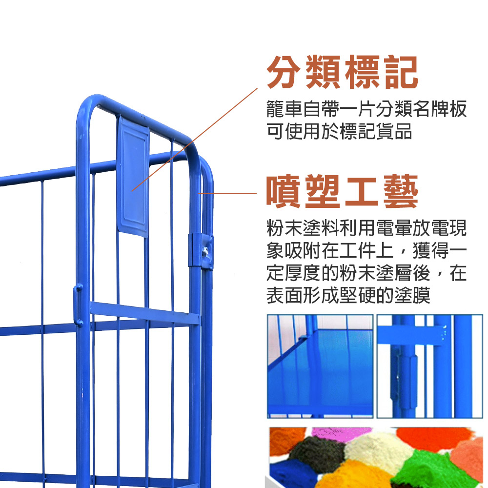 台灣現貨包郵！折疊物流臺車 倉儲籠車 快遞週轉車 裝卸車 洗衣籠車 工具手推車 拼板車 手拉車 圍欄網格 物流推車, , large