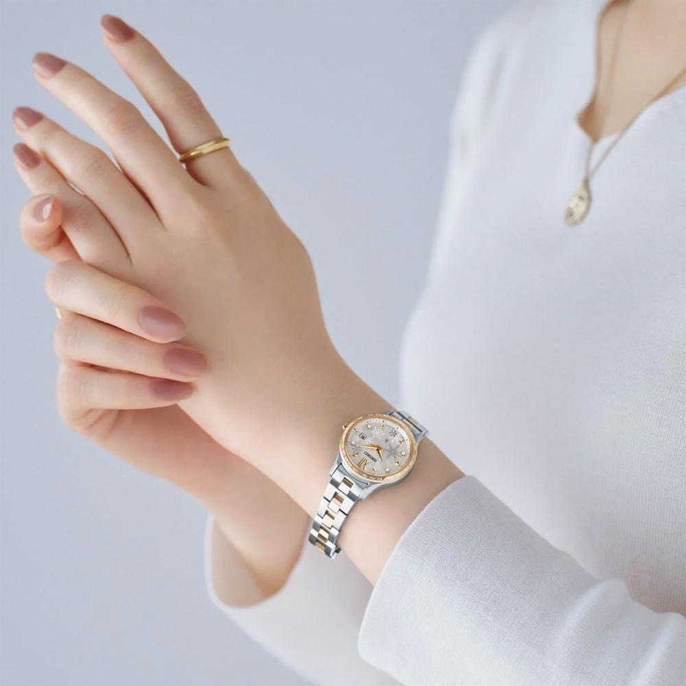SEIKO 精工 LUKIA 太陽能電波鑽石女錶 SSVV086J/1B35-0AZ0K, , large