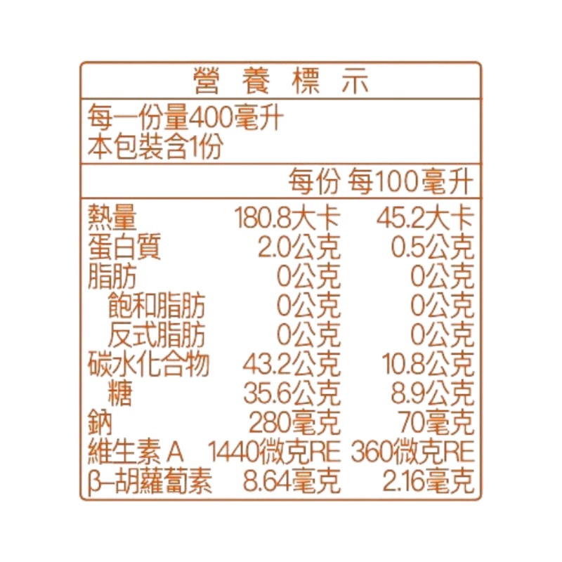 園之味100綜合果蔬汁PET400ml, , large