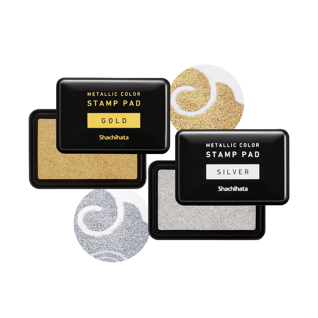 日本Shachihata 金屬色印台-金色/銀色(SHMP-2)銀, , large