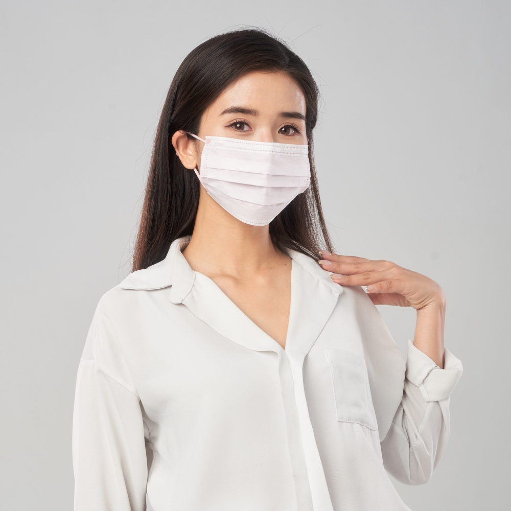 【DRX達特世】羽量級-醫用平面口罩-粉嫩四色 / 成人40入 (3倍透氣!), , large