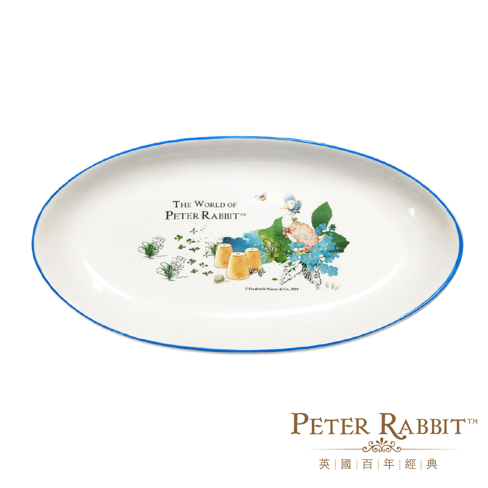 【世豐】Peter Rabbit比得兔玫瑰陶瓷2入組(大橢圓盤+小橢圓盤), , large