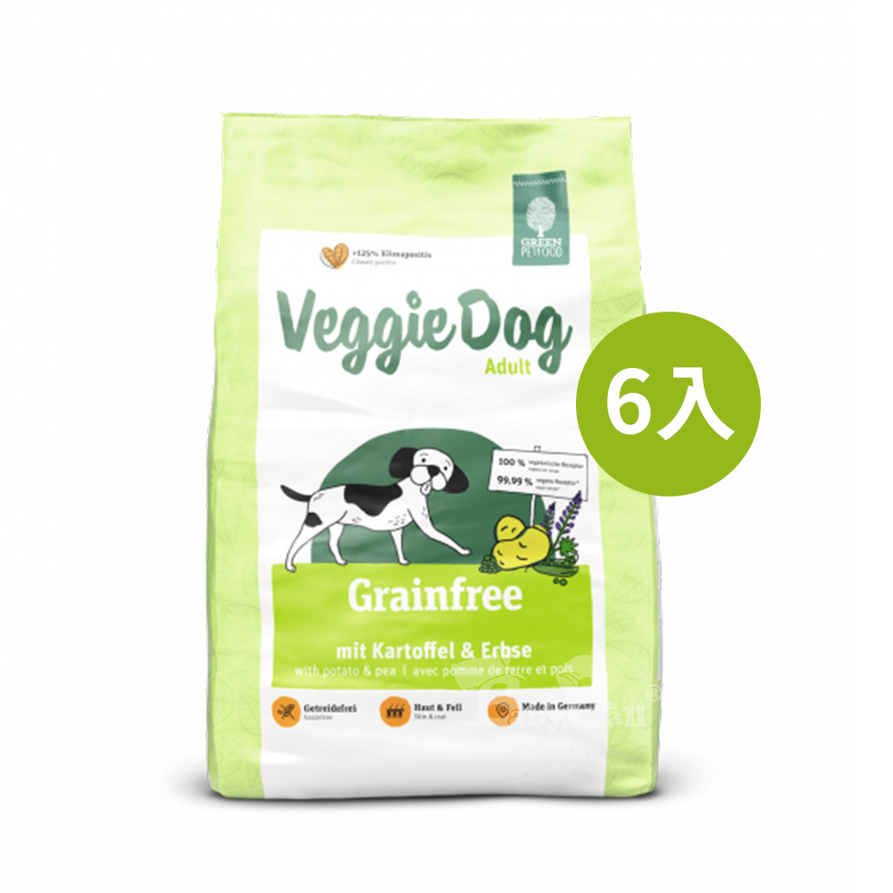 【倆寶貝精品館】Green Petfood德國綠自然 機能素食 馬鈴薯+豌豆 無穀低敏成犬飼料900g, , large