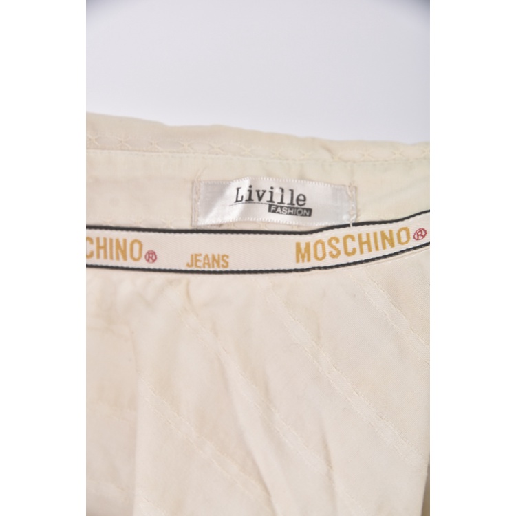 (S) liville質感棉質杏色長袖上衣二手衣, , large