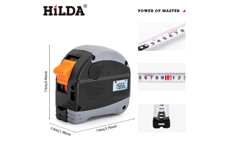【HILDA】希爾達電動工具 雷射捲尺 5米捲尺+30米雷射距離, , large