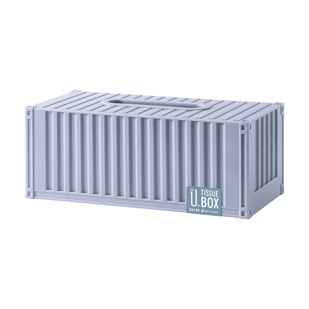工業風貨櫃造型衛生紙盒, 藍色, large