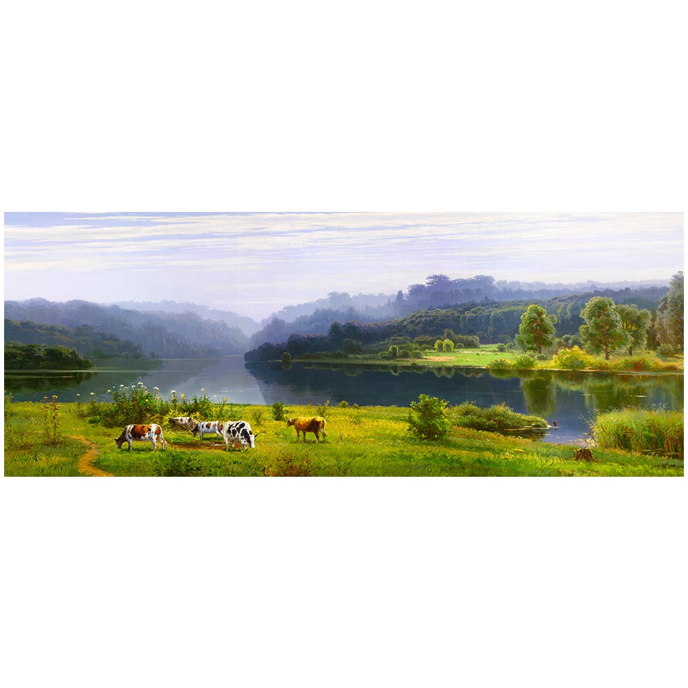 【御畫房】秘境之三 國家一級畫師手繪油畫60×120cm(VF-51), , large
