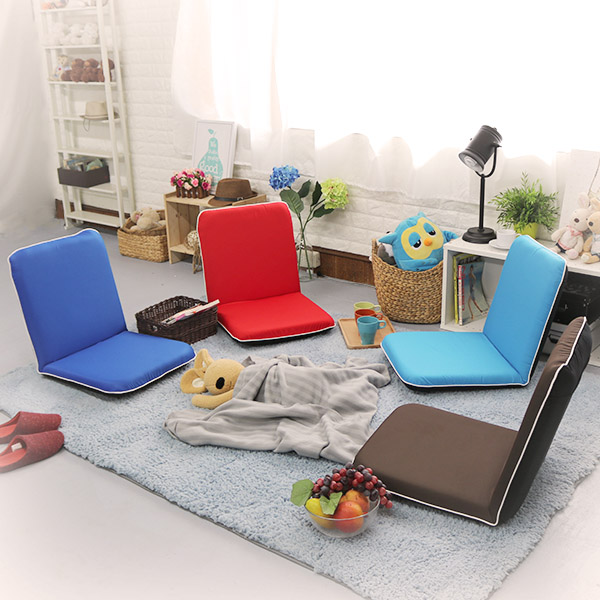 Little Jasmine Comfortable and Lightweight Japanese Room Chair, 水藍, large