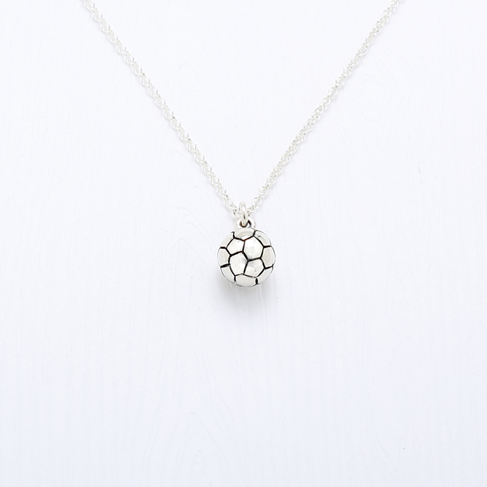 【Angel & Me】FIFA World Cup Soccer Ball s925 sterling silver necklace gift, , large