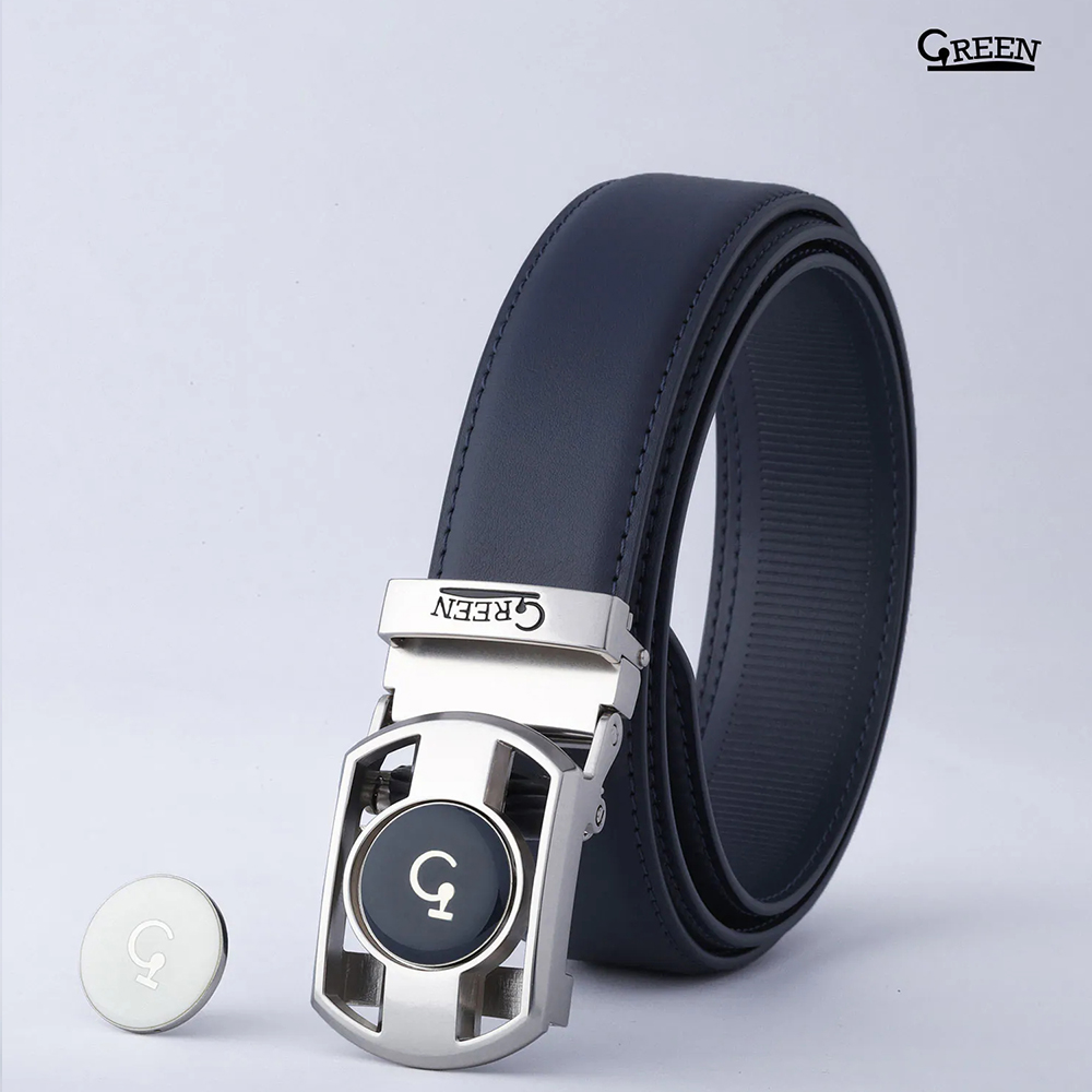 Green Golf Belt PU Navy, , large