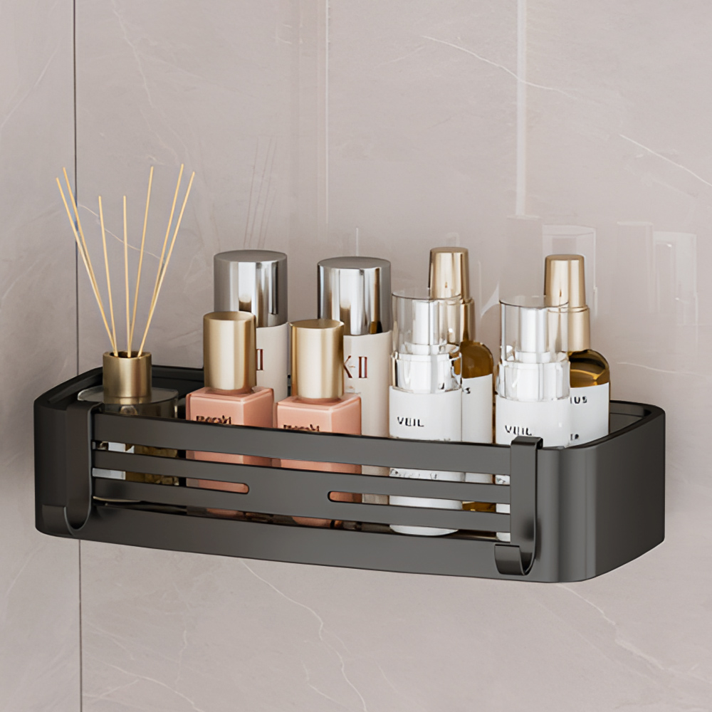 【上手家居】太空鋁吸盤浴室置物架 方形(浴室收納/廁所置物架/吸盤置物架/浴室收納架/浴室架/衛浴置物架), , large