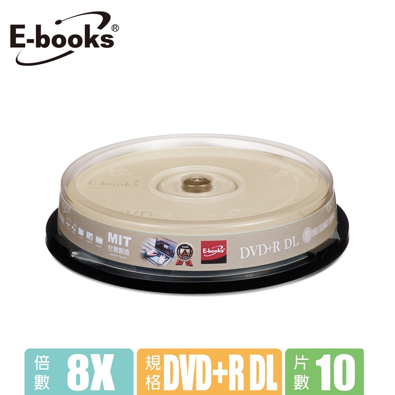 E-books晶鑽版8X DVD+R DL8.5G 10片桶, , large
