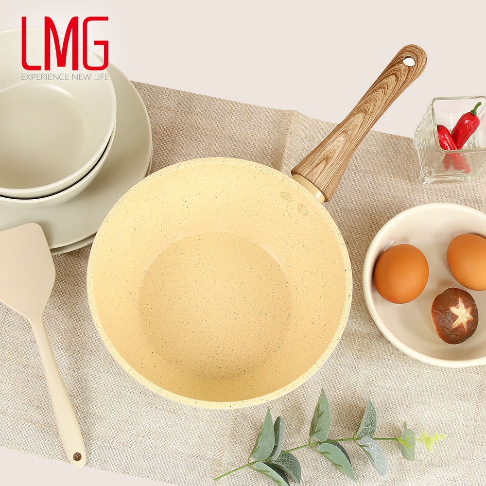 【LMG】香草系列日式不沾炒鍋20cm無鍋蓋 適用各種爐具, , large